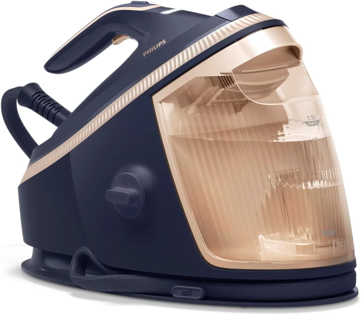 اتو بخار مخزن دار فیلیپس سری PerfectCare 7000 - 2850 وات، 170 گرم در دقیقه بخار مداوم، 650 گرم بخار مضاعف، 1.5 لیتر، فناوری OptimalTEMP، آبی لوروس - PSG7300/26 اتو بخار مخزن دار فیلیپس سری PerfectCare 7000 - 2850 وات، 170 گرم در دقیقه بخار مداوم، 650 گرم بخار مضاعف، 1.5 لیتر، فناوری OptimalTEMP، آبی لوروس - PSG7300/26