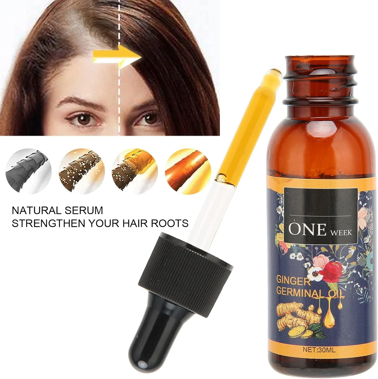 سرم رشد مو، سرم زنجبیل حرفه ای صاف کننده مو برای موهای آسیب دیده سرم رشد مو، سرم زنجبیل حرفه ای صاف کننده مو برای موهای آسیب دیده
