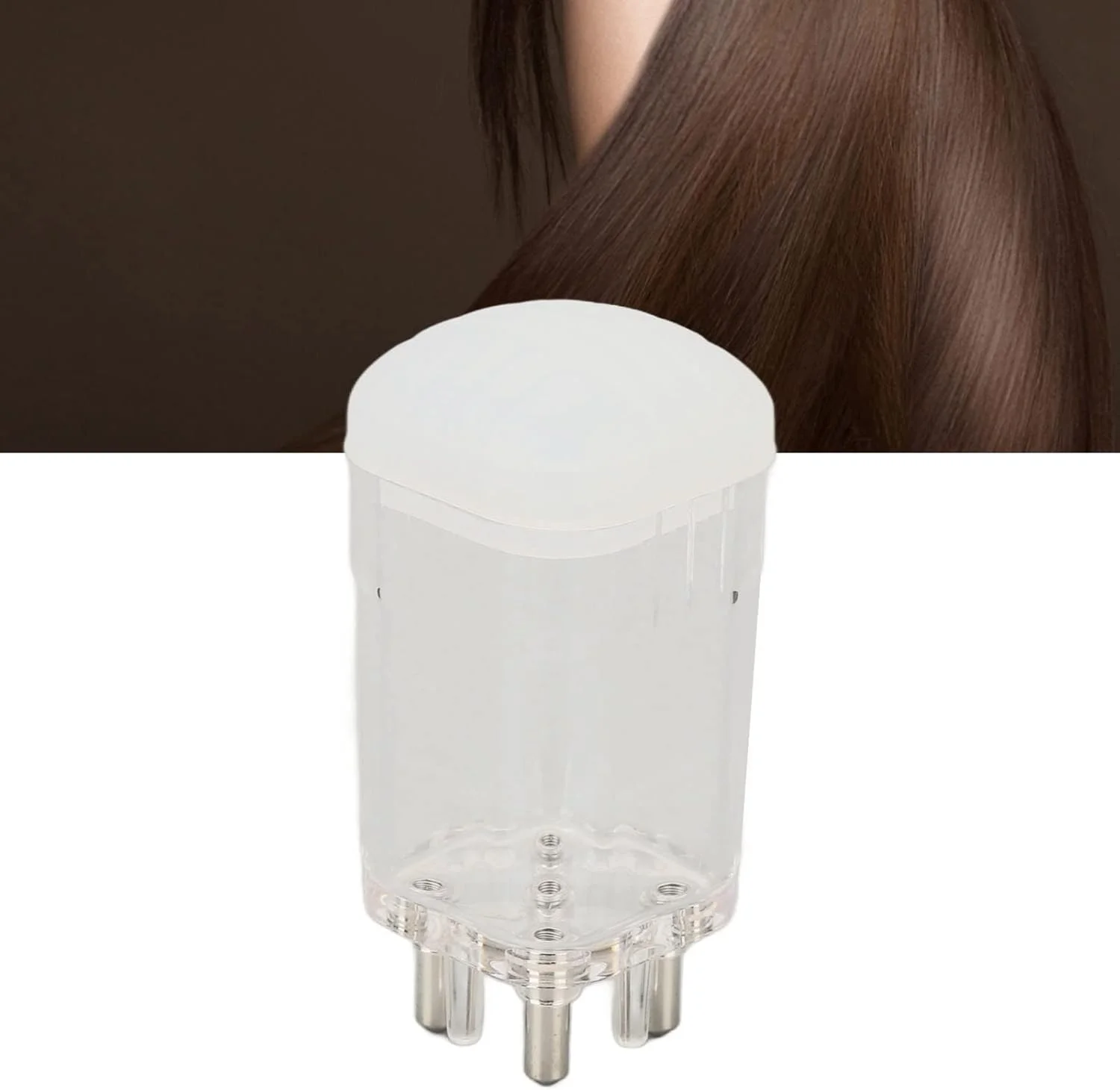 شانه اپلیکاتور روغن پوست سر LJCM، ضد زنگ، 8 میلی لیتر، ماساژ ضد ریزش مو برای سرم مو (سفید شفاف)