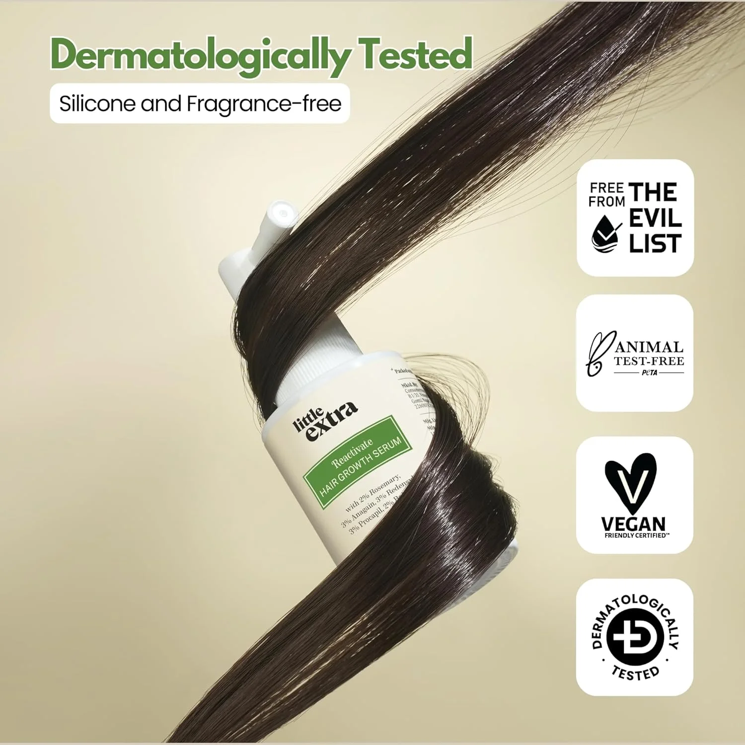 سرم احیا کننده رشد مو لیتل اکسترا حاوی 2% رزماری، آناگین، رِدِنسیل، پروکاپیل و بایکاپیل، بطری 30 میلی لیتری، مناسب برای انواع مو، 100 گرم سرم احیا کننده رشد مو لیتل اکسترا حاوی 2% رزماری، آناگین، رِدِنسیل، پروکاپیل و بایکاپیل، بطری 30 میلی لیتری، مناسب برای انواع مو، 100 گرم