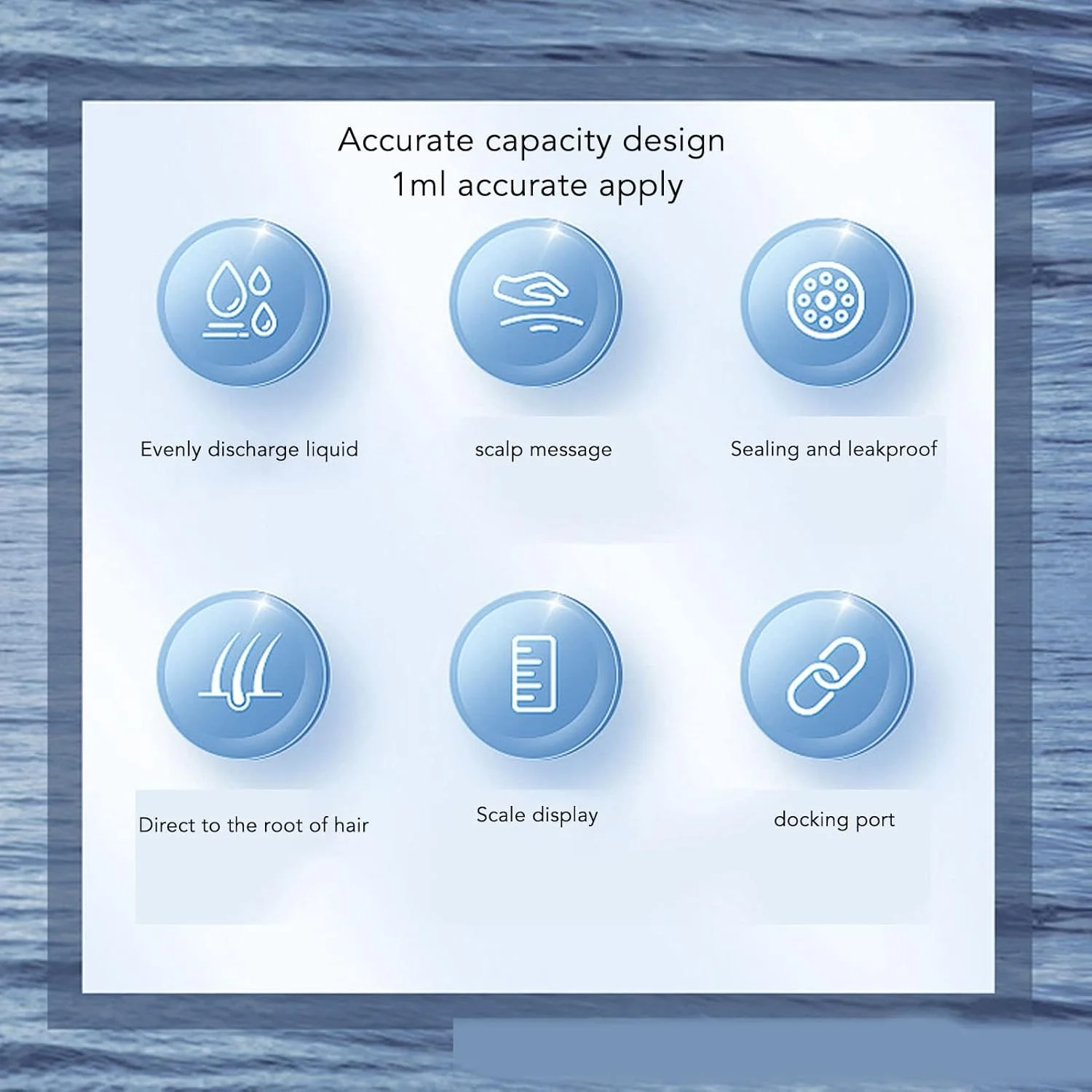 شانه اپلیکاتور روغن پوست سر LJCM، ضد زنگ، 8 میلی لیتر، ماساژ ضد ریزش مو برای سرم مو (سفید شفاف)