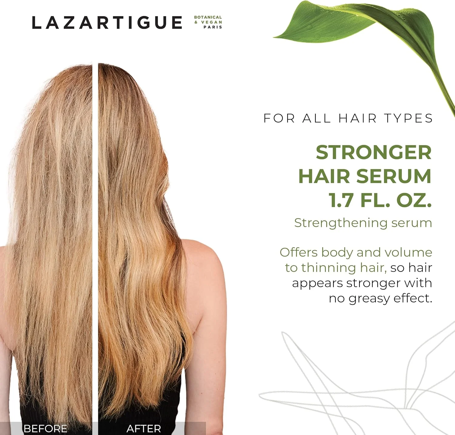 سرم موی قوی کننده لازارتیگ، درمان حجم دهنده و تسکین دهنده برای موهای نازک، وگان، بدون سولفات و سیلیکون، 50 میلی لیتر سرم موی قوی کننده لازارتیگ، درمان حجم دهنده و تسکین دهنده برای موهای نازک، وگان، بدون سولفات و سیلیکون، 50 میلی لیتر
