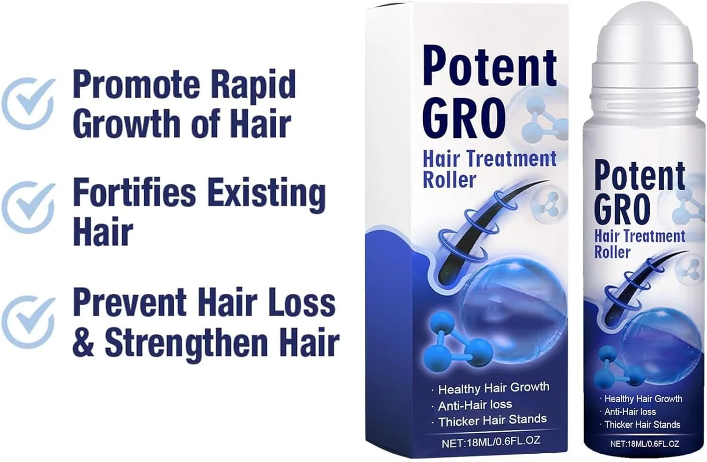 غلتک درمان موی مشکی Lezpzay، سرم رشد مجدد مو برای مردان و زنان، درمان ریزش مو برای موهای پرپشت تر و ضخیم تر، بسته 2 عددی غلتک درمان موی مشکی Lezpzay، سرم رشد مجدد مو برای مردان و زنان، درمان ریزش مو برای موهای پرپشت تر و ضخیم تر، بسته 2 عددی