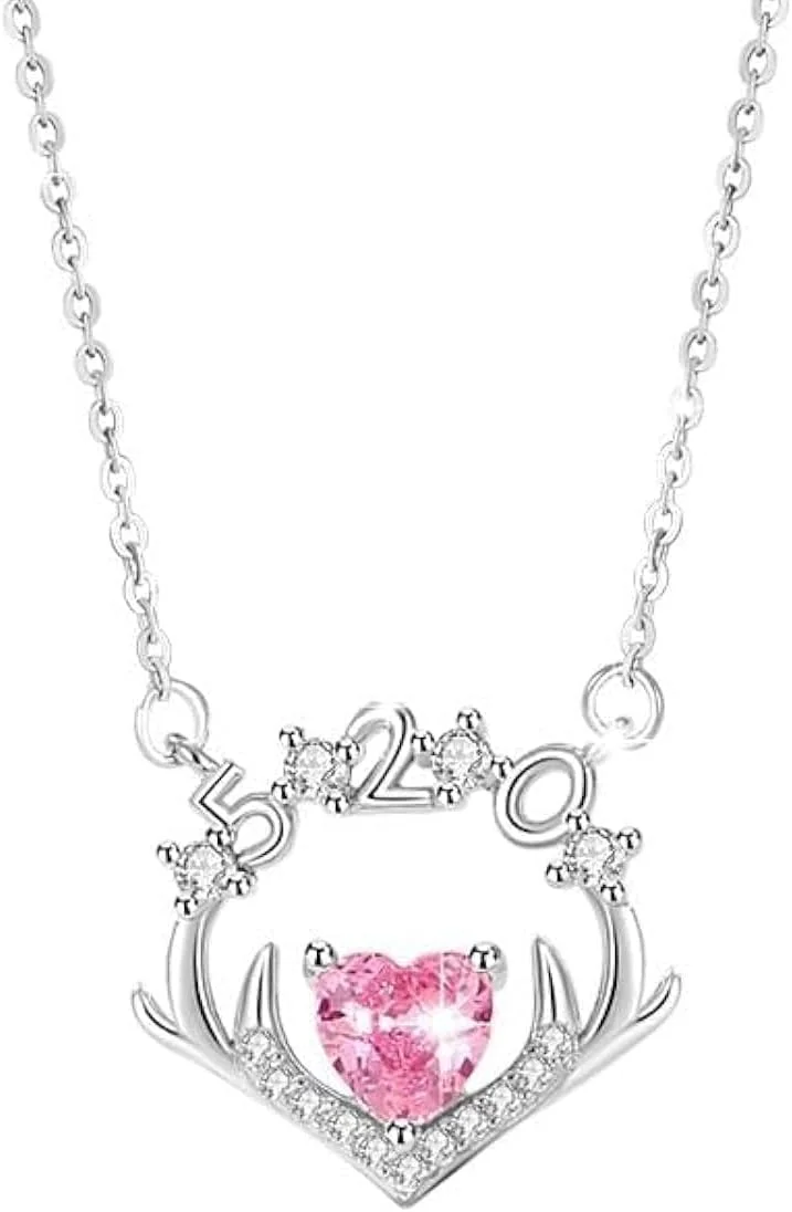 گردنبند آویز قلب کریستالی شیک نقره استرلینگ 925 برای زنان بسته بندی هدیه جواهرات شیک J.Rosée JR-1118