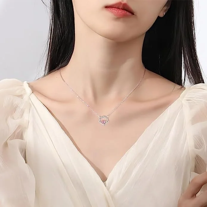 گردنبند آویز قلب کریستالی شیک نقره استرلینگ 925 برای زنان بسته بندی هدیه جواهرات شیک J.Rosée JR-1118 گردنبند آویز قلب کریستالی شیک نقره استرلینگ 925 برای زنان بسته بندی هدیه جواهرات شیک J.Rosée JR-1118
