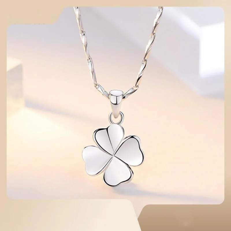 گردنبند آویز نقره استرلینگ 925 طرح شبدر خوش شانس J.Rosée، جواهرات فشن برای زنان، بسته بندی هدیه JR-1095