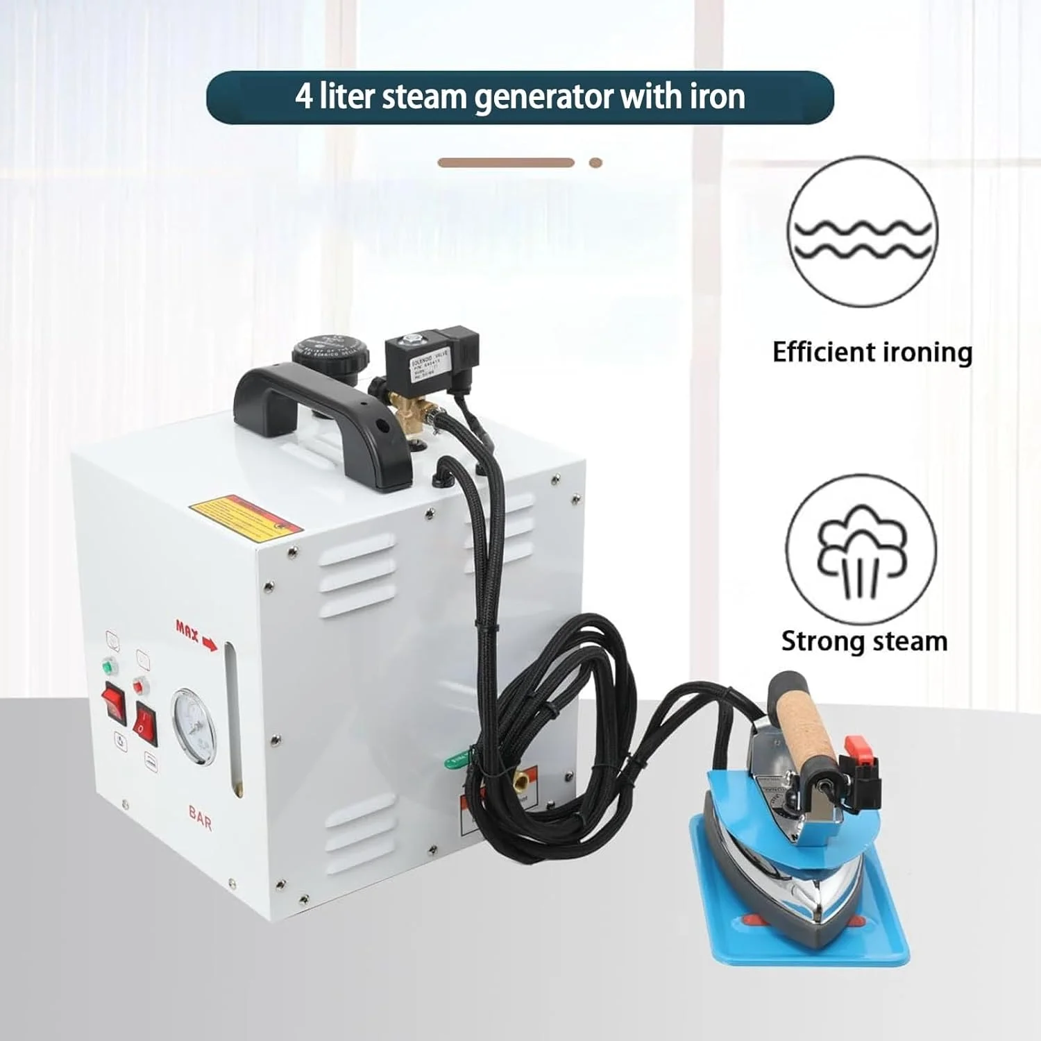 اتو بخار ژنراتوری، دیگ بخار 4 لیتری با طراحی محافظت در برابر کمبود آب، ایستگاه اتو بخار با دمای قابل تنظیم، تجسم فشار بخار، بخارگر لباس برای خشکشویی اتو بخار ژنراتوری، دیگ بخار 4 لیتری با طراحی محافظت در برابر کمبود آب، ایستگاه اتو بخار با دمای قابل تنظیم، تجسم فشار بخار، بخارگر لباس برای خشکشویی