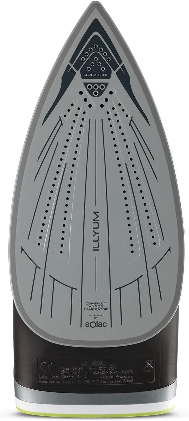 اتو بخار مخزن دار هوشمند و جمع و جور Solac S91866600 CVG9512 از بین برنده ویروس و باکتری، حالت های اکو و توربو، تکنولوژی سنسور، 2800 وات اتو بخار مخزن دار هوشمند و جمع و جور Solac S91866600 CVG9512 از بین برنده ویروس و باکتری، حالت های اکو و توربو، تکنولوژی سنسور، 2800 وات