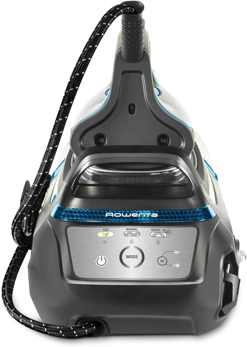 اتو بخار روونتا Silence Steam Pro با توان 2800 وات، مخزن 1.3 لیتری و کفی Microsteam 400، مشکی و آبی - اتو بخار (2800 وات، 7.5 بار، 1.3 لیتر، 480، 140 گرم در دقیقه) اتو بخار روونتا Silence Steam Pro با توان 2800 وات، مخزن 1.3 لیتری و کفی Microsteam 400، مشکی و آبی - اتو بخار (2800 وات، 7.5 بار، 1.3 لیتر، 480، 140 گرم در دقیقه)