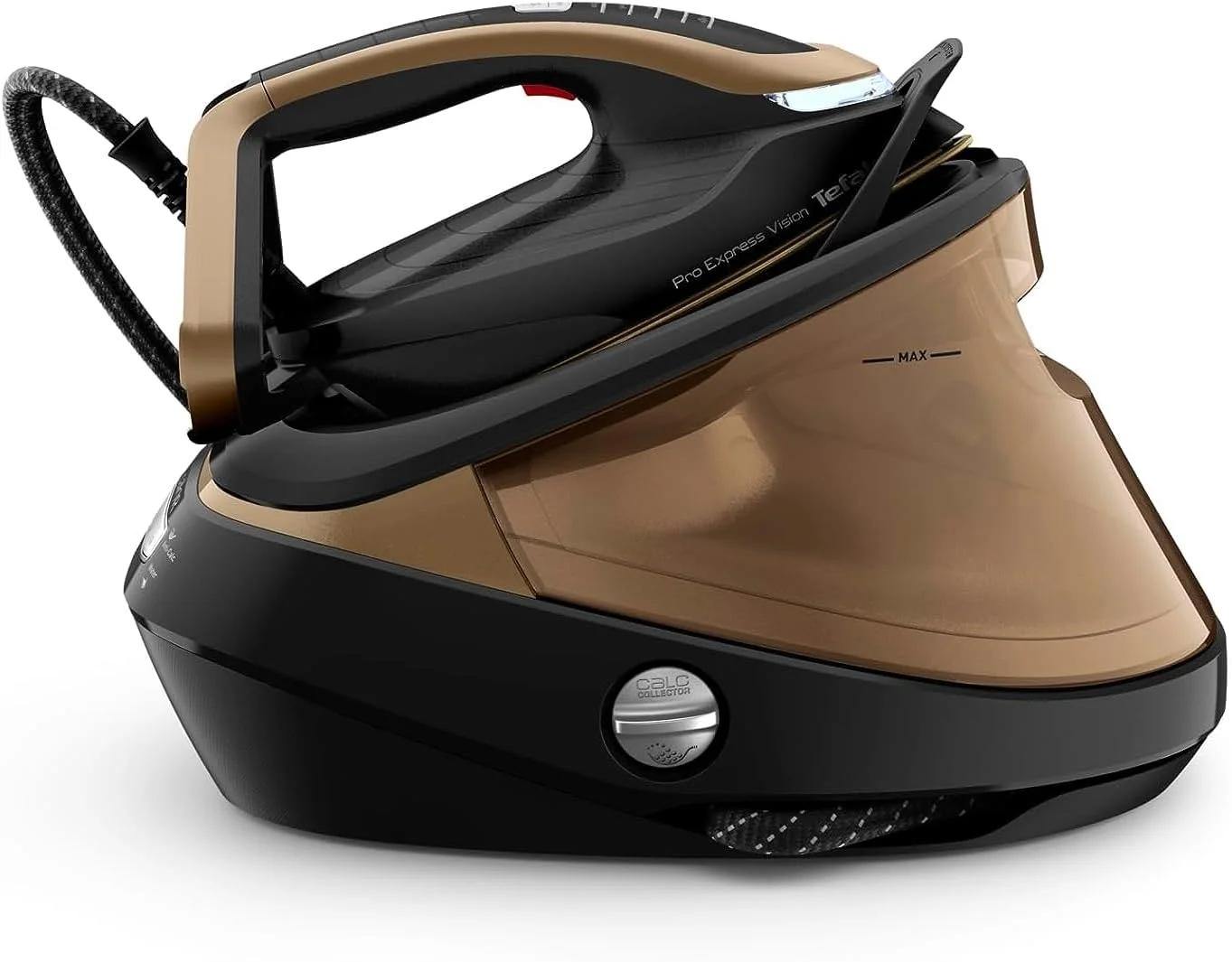 اتو بخار مخزن دار تفال مدل GV9820G0، مشکی و طلایی، اتو بخار مخزن دار تفال Pro Express Vision GV9820، 2700 وات