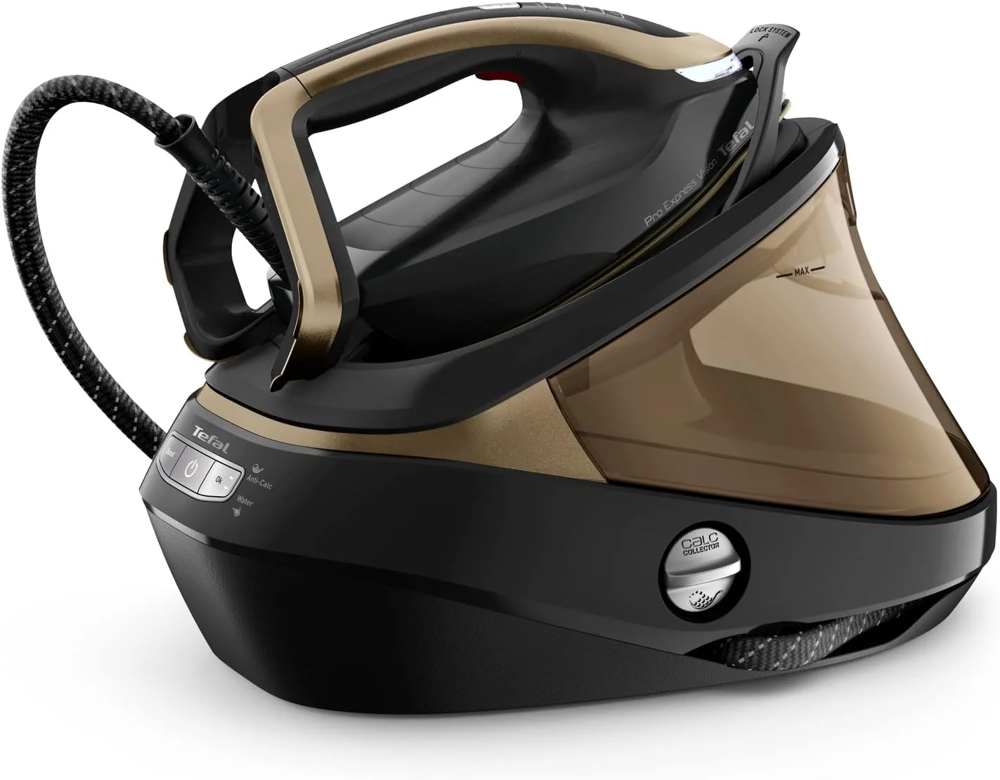 اتو بخار مخزن دار تفال مدل GV9820G0، مشکی و طلایی، اتو بخار مخزن دار تفال Pro Express Vision GV9820، 2700 وات اتو بخار مخزن دار تفال مدل GV9820G0، مشکی و طلایی، اتو بخار مخزن دار تفال Pro Express Vision GV9820، 2700 وات