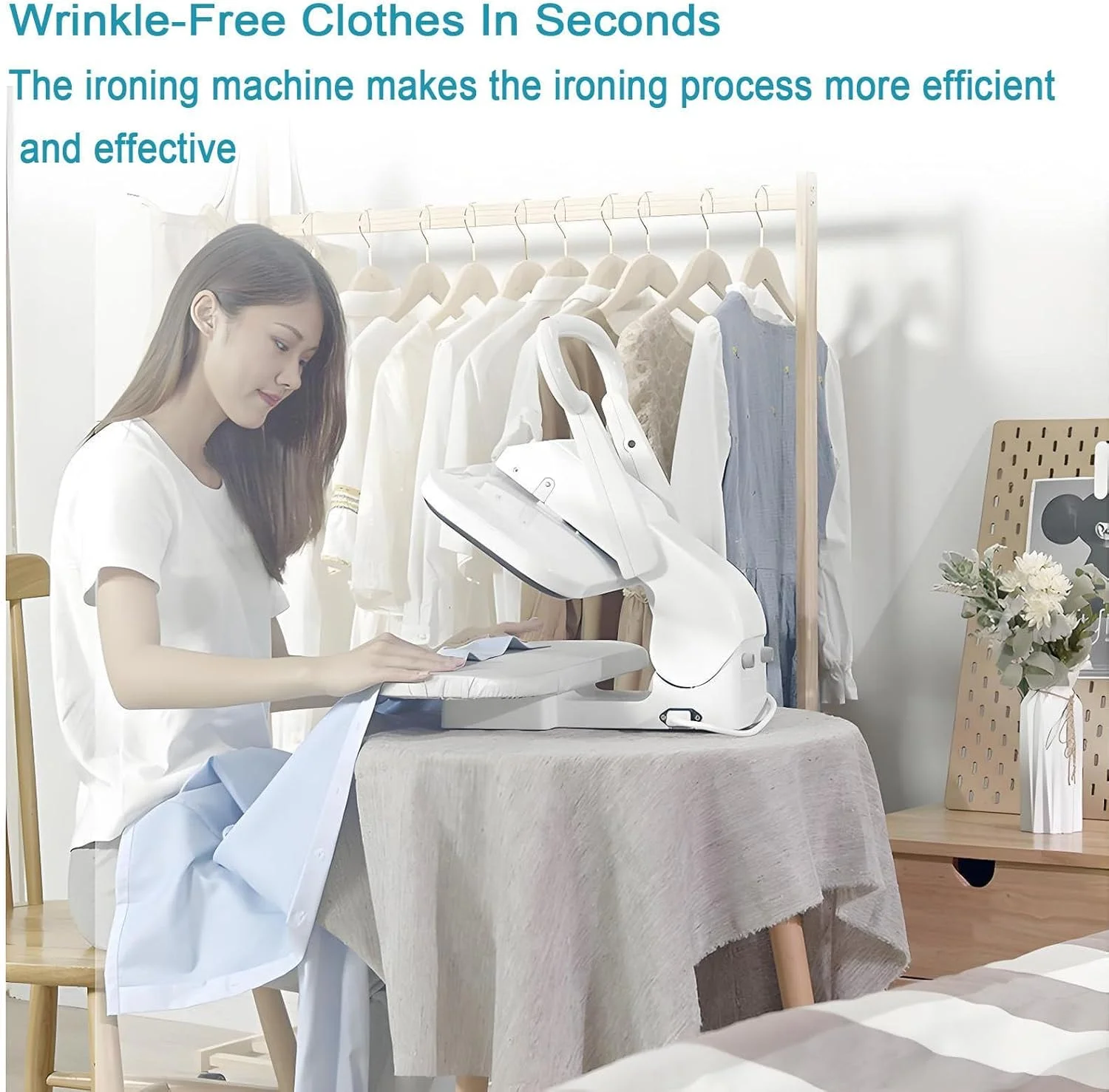 پرس اتو بخار بزرگ، پرس اتو بخار هوشمند 1400W/1800W، دستگاه اتو پیراهن با صفحه لمسی LED با تنظیمات پارچه چندگانه و عملکرد بخار قوی 65 سانتی متر پرس اتو بخار بزرگ، پرس اتو بخار هوشمند 1400W/1800W، دستگاه اتو پیراهن با صفحه لمسی LED با تنظیمات پارچه چندگانه و عملکرد بخار قوی 65 سانتی متر