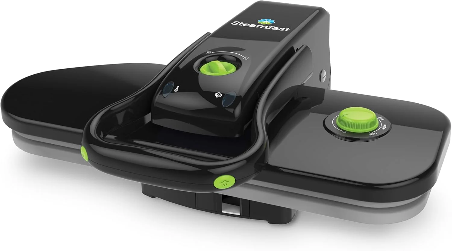پرس بخار متوسط Steamfast SF-623 با تنظیمات متعدد پارچه و عملکرد بخاردهی، مشکی، 52.01 سانتی متر طول x 43.58 سانتی متر عرض x 17.09 سانتی متر ارتفاع
