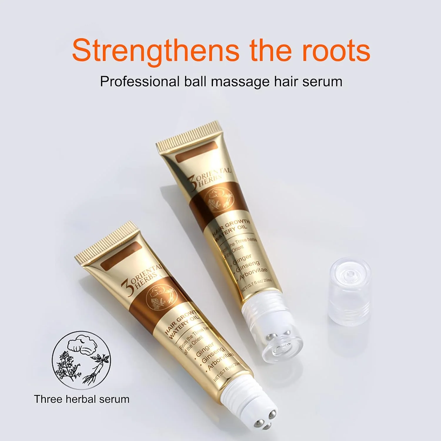 سرم محلول مغذی رشد مو زنجبیلی 20 میلی لیتری، روغن رشد مجدد مو، جلوگیری از ریزش مو و سرم طبیعی برای موهای ضخیم تر، قوی تر و بلندتر