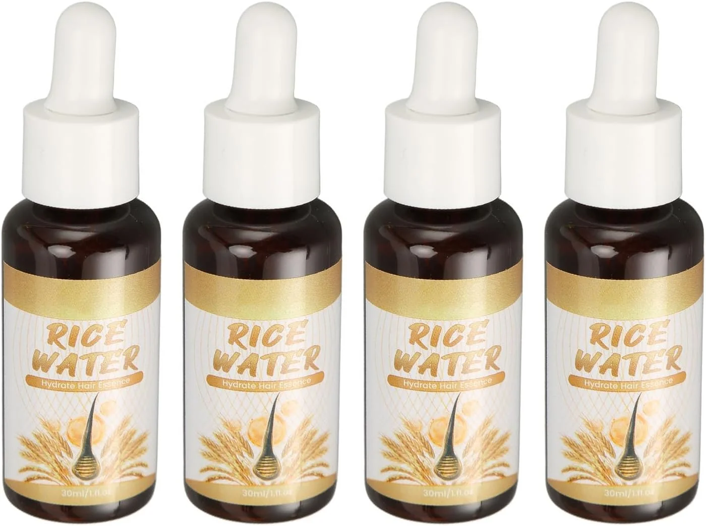 محلول رشد مو 30 میلی لیتری، 4 عددی، کاهش موخوره، تغذیه فولیکول ها برای موهای ضخیم تر، مرطوب کننده و آبرسان، رشد مجدد مو