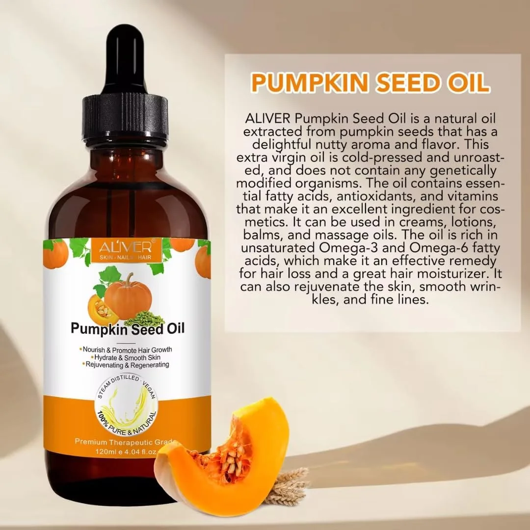 روغن دانه کدو تنبل ارگانیک 120 میلی لیتری NIKITA.VIVI، روغن دانه کدو تنبل ارگانیک 100% خالص طبیعی پرس سرد برای رشد مو، پوست و صورت، سرم روغن کدو تنبل تغذیه کننده و تقویت کننده رشد مو، ابرو و مژه روغن دانه کدو تنبل ارگانیک 120 میلی لیتری NIKITA.VIVI، روغن دانه کدو تنبل ارگانیک 100% خالص طبیعی پرس سرد برای رشد مو، پوست و صورت، سرم روغن کدو تنبل تغذیه کننده و تقویت کننده رشد مو، ابرو و مژه