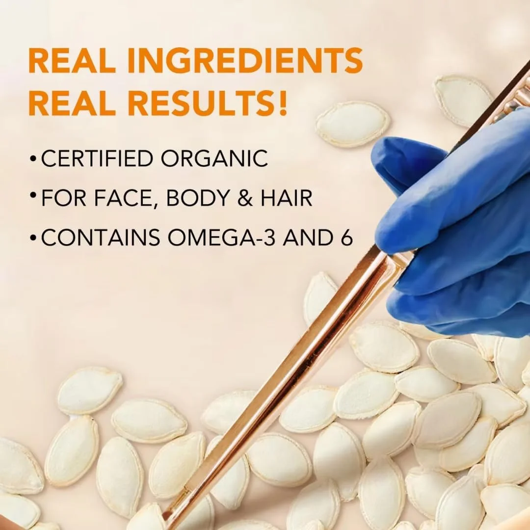 روغن دانه کدو تنبل ارگانیک 120 میلی لیتری NIKITA.VIVI، روغن دانه کدو تنبل ارگانیک 100% خالص طبیعی پرس سرد برای رشد مو، پوست و صورت، سرم روغن کدو تنبل تغذیه کننده و تقویت کننده رشد مو، ابرو و مژه روغن دانه کدو تنبل ارگانیک 120 میلی لیتری NIKITA.VIVI، روغن دانه کدو تنبل ارگانیک 100% خالص طبیعی پرس سرد برای رشد مو، پوست و صورت، سرم روغن کدو تنبل تغذیه کننده و تقویت کننده رشد مو، ابرو و مژه