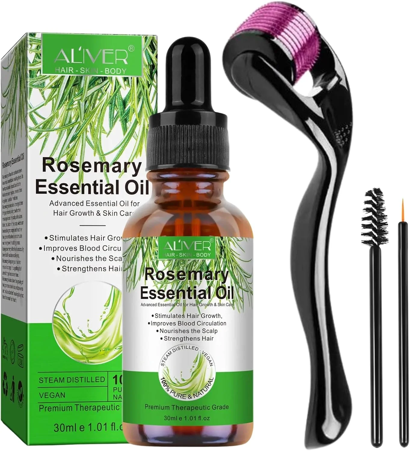 روغن رزماری NIKITA.VIVI برای رشد مو به همراه غلتک میکرونیدلینگ 30 میلی لیتر، روغن ضروری رزماری 100% ارگانیک پرس سرد برای رشد مو، ابرو، مژه و ریش، سرم روغن های ترمیم کننده و احیا کننده موهای آسیب دیده روغن رزماری NIKITA.VIVI برای رشد مو به همراه غلتک میکرونیدلینگ 30 میلی لیتر، روغن ضروری رزماری 100% ارگانیک پرس سرد برای رشد مو، ابرو، مژه و ریش، سرم روغن های ترمیم کننده و احیا کننده موهای آسیب دیده