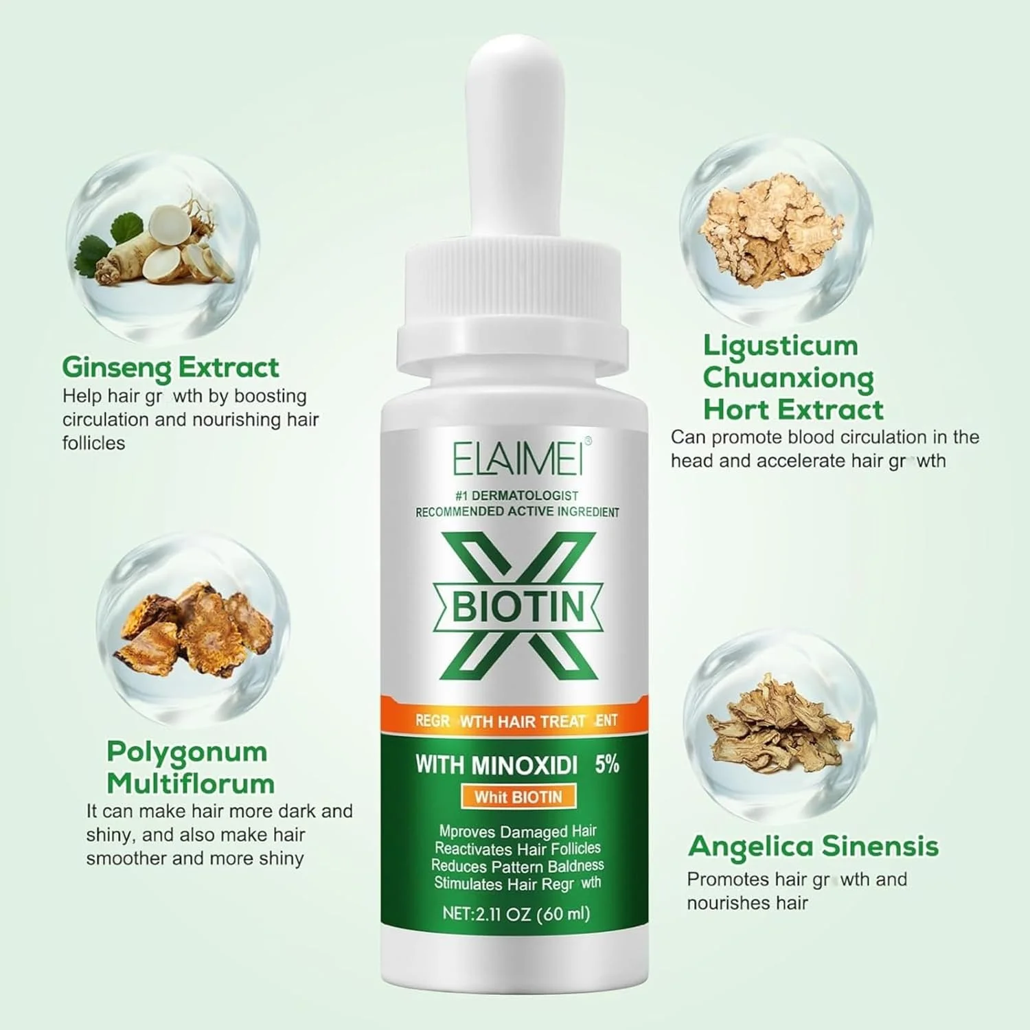 سرم رشد مو NIKITA.VIVI حاوی 5% ماینوکسیدیل و بیوتین 60 میلی لیتر، سرم درمان رشد مجدد مو برای موهای آسیب دیده، فعال کننده مجدد فولیکول های مو، کاهش دهنده طاسی الگویی، محرک روغن رشد مو سرم رشد مو NIKITA.VIVI حاوی 5% ماینوکسیدیل و بیوتین 60 میلی لیتر، سرم درمان رشد مجدد مو برای موهای آسیب دیده، فعال کننده مجدد فولیکول های مو، کاهش دهنده طاسی الگویی، محرک روغن رشد مو