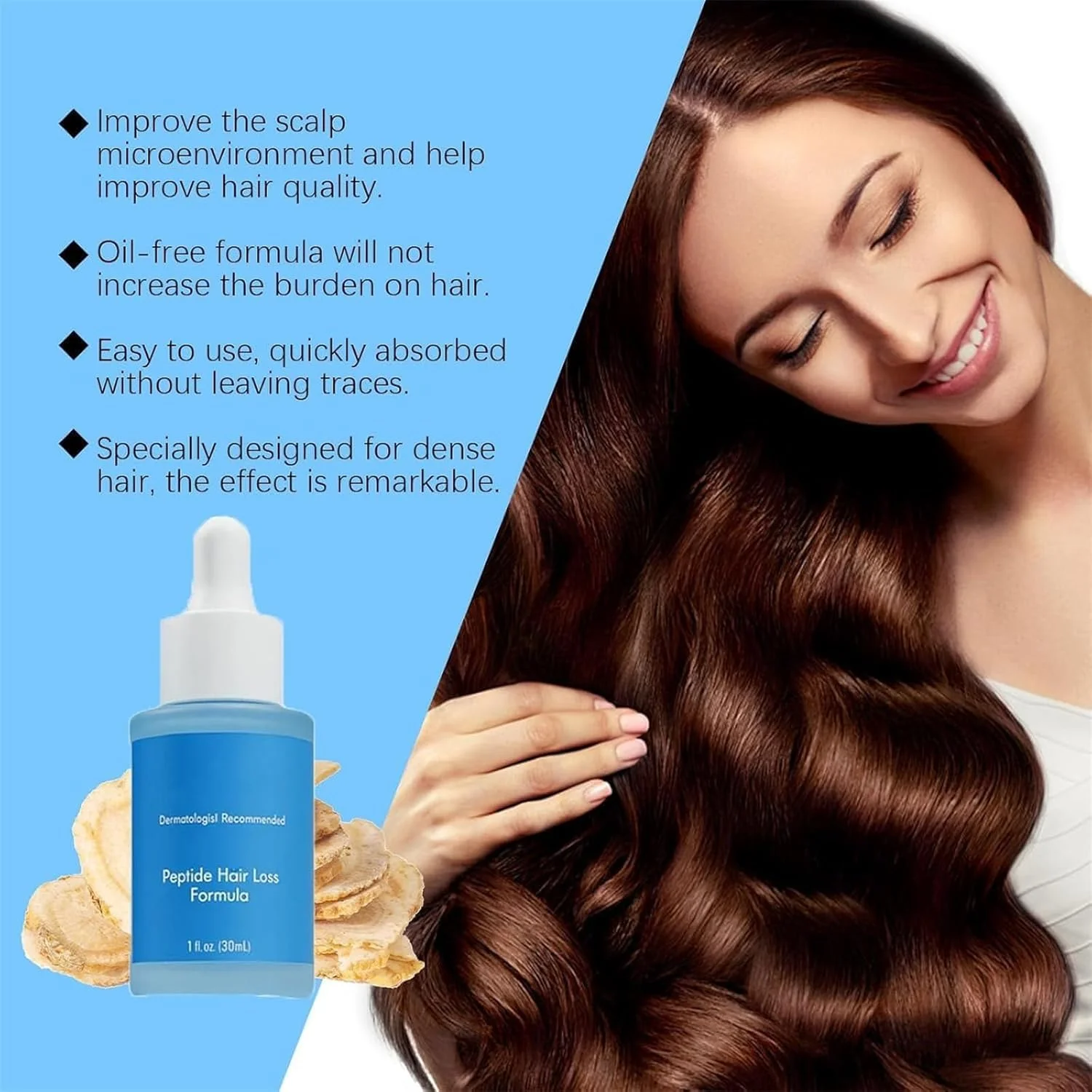 سرم رشد مو پپتونیکس، سرم مو پپتونیکس برای رشد مو، پپتید مس پیشرفته برای زنان و مردان، محرک رشد مجدد، روغن مغذی پوست سر، کیفیت عالی، جذب سریع (3 عدد)