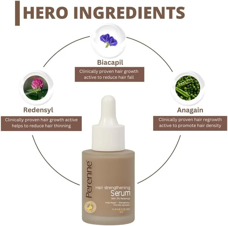 سرم تقویت کننده مو پرن با رِدِنسِیل، بایکاپیل و آناگِین برای کنترل ریزش مو | مناسب برای آقایان و بانوان | (30 میلی لیتر)