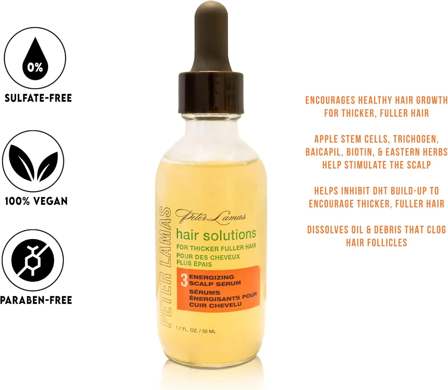 سرم انرژی بخش پوست سر پیتر لاماس، 50 میلی لیتر