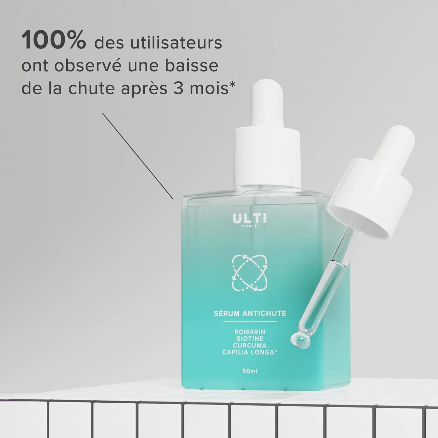 سرم ضد ریزش مو ULTI Paris -45% + 18550 مو در 3 ماه حاوی بیوتین + رزماری + کاپیلیالونگا، تقویت کننده و متراکم کننده مو برای آقایان و بانوان