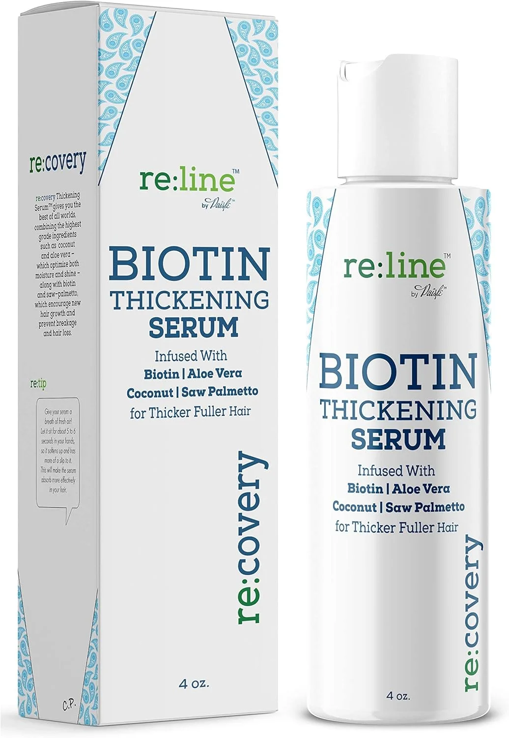 سرم رشد مو Paisle Botanics برای جلوگیری از ریزش مو، غلیظ کننده طبیعی موهای نازک بیوتین برای زنان و مردان، 118 میلی لیتر