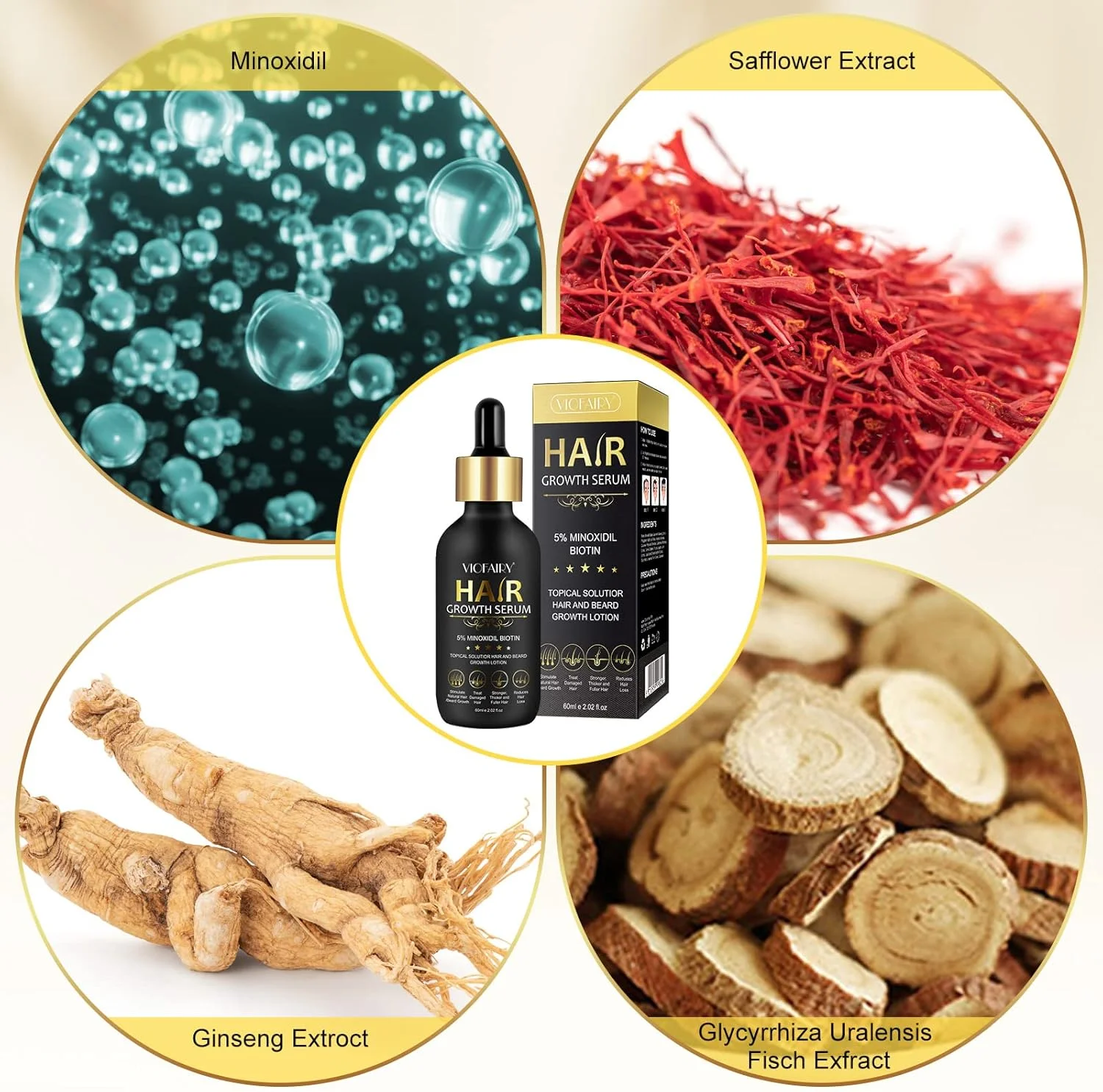 روغن رشد مو PEFAMNE حاوی 5% ماینوکسیدیل برای مردان و زنان، سرم بیوتین، درمان رشد مجدد مو برای جلوگیری از ریزش موی سر، طبیعی، برای موهای ضخیم تر، بلندتر، پرپشت تر و سالم تر 60 میلی لیتر