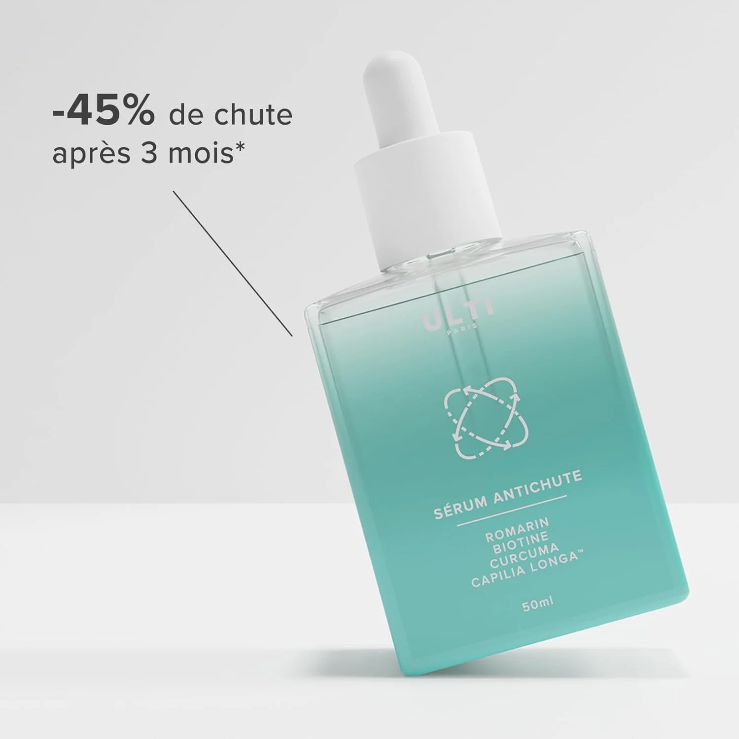 سرم ضد ریزش مو ULTI Paris -45% + 18550 مو در 3 ماه حاوی بیوتین + رزماری + کاپیلیالونگا، تقویت کننده و متراکم کننده مو برای آقایان و بانوان