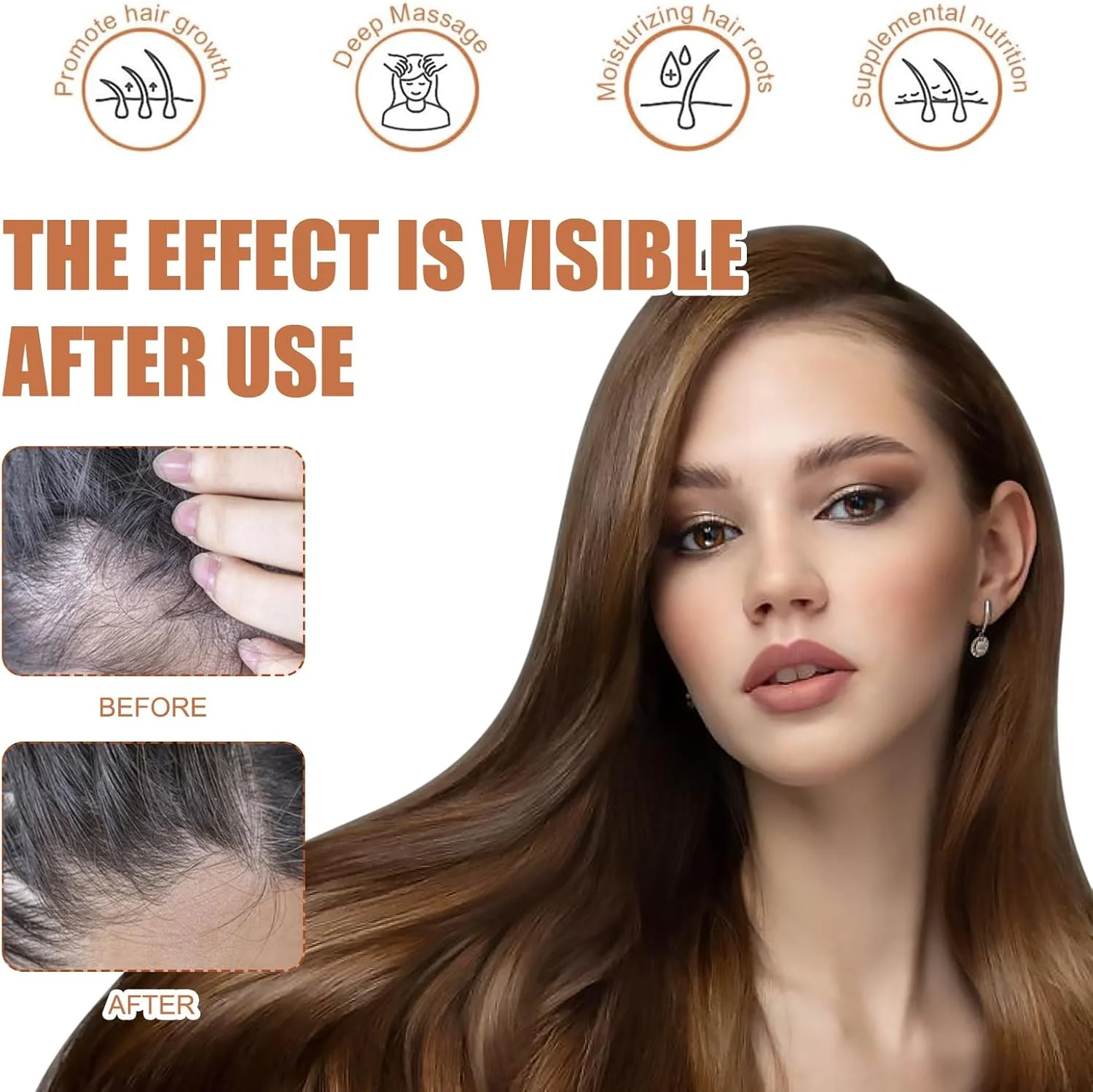 اسپری رشد مو، سرم رشد مو حاوی بیوتین، 2 عدد 20 میلی لیتری، اسپری سرم رشد مو حاوی بیوتین، اسانس گیاهی ممتاز، تغذیه کننده مو و پوست سر برای ضخیم تر، بلندتر و قوی تر کردن مو