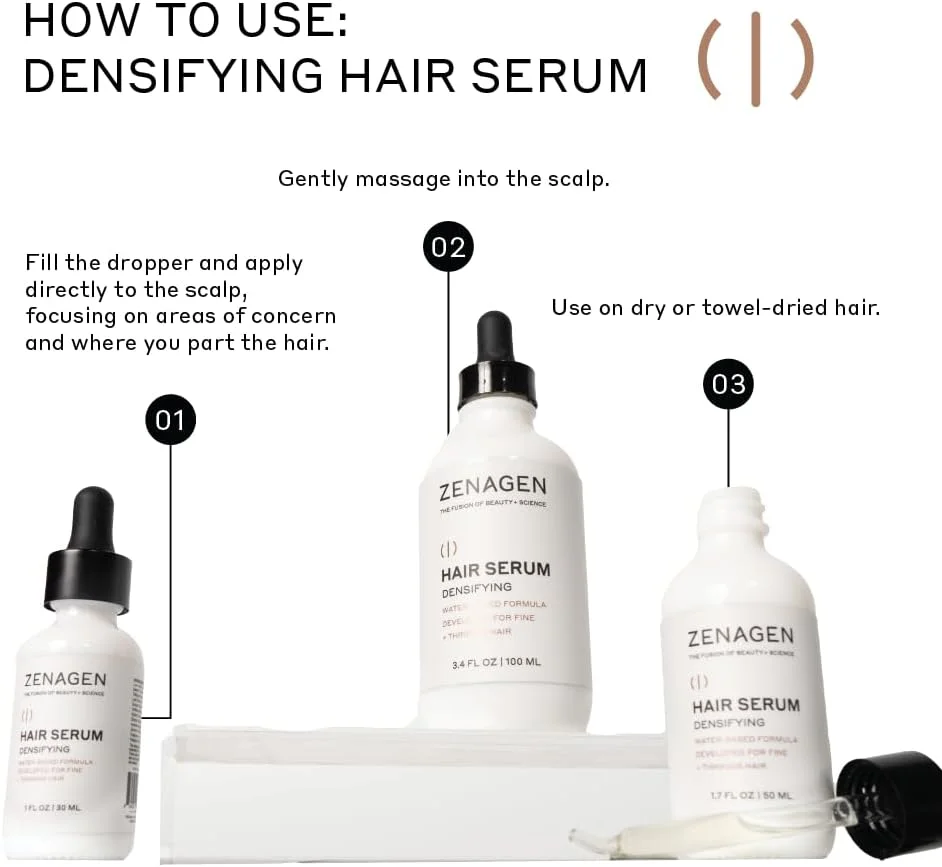 سرم ضخیم کننده مو Zenagen برای جلوگیری از ریزش مو، 30 میلی لیتر