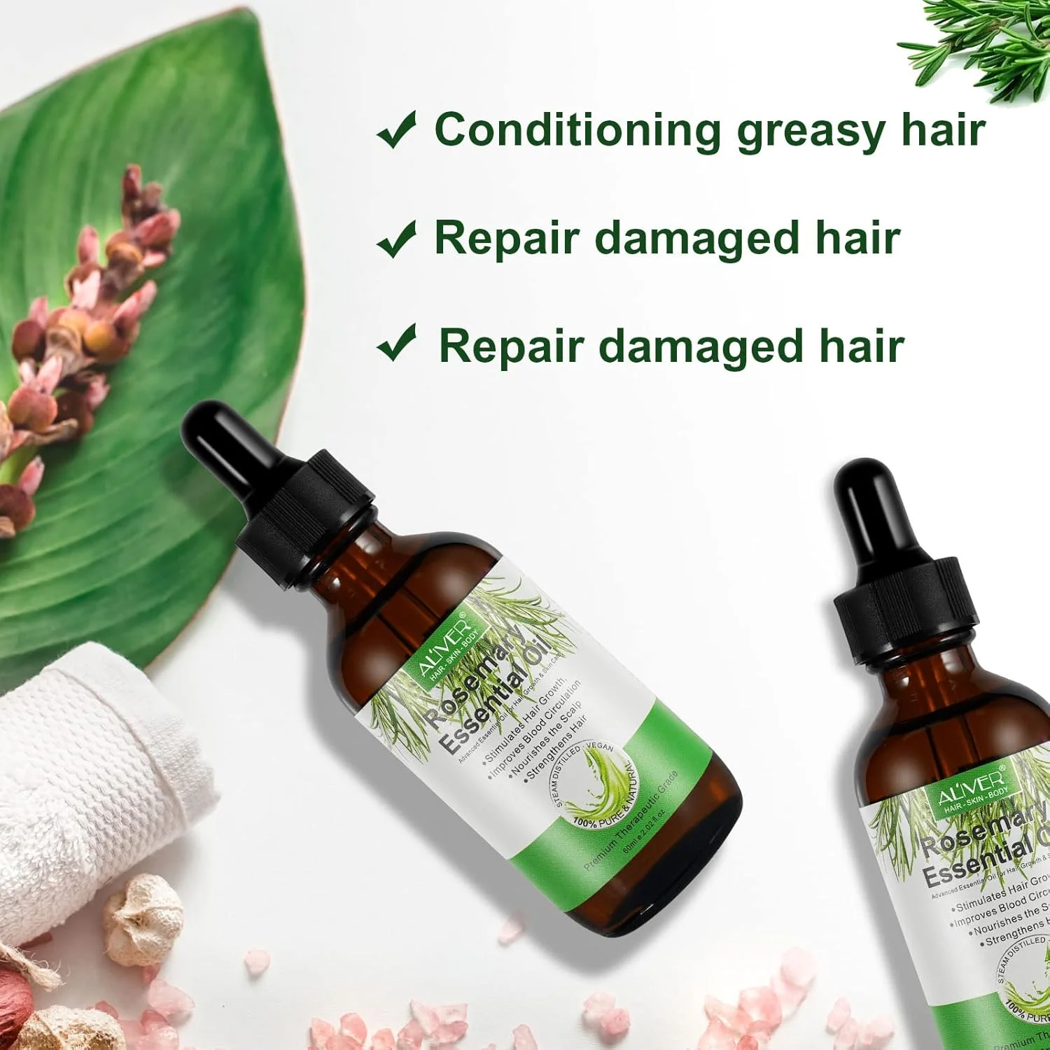 روغن رزماری ALIVER برای رشد مو، درمان ریزش مو، تحریک رشد مو، تقویت مو، تغذیه پوست سر، رفع خارش و خشکی پوست سر، بهبود گردش خون برای آقایان و بانوان روغن رزماری ALIVER برای رشد مو، درمان ریزش مو، تحریک رشد مو، تقویت مو، تغذیه پوست سر، رفع خارش و خشکی پوست سر، بهبود گردش خون برای آقایان و بانوان