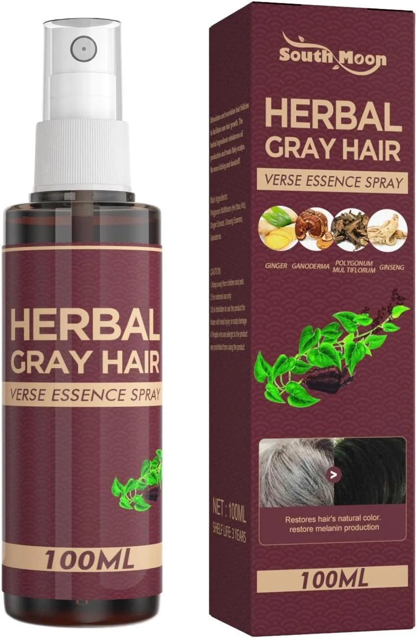 اسپری تغییر رنگ موی سفید به رنگ طبیعی | سرم موی سیاه گیاهی - محصولات زیبایی ضد ریزش موی ارگانیک، مناسب برای خانم ها و آقایان (100 میلی لیتر)