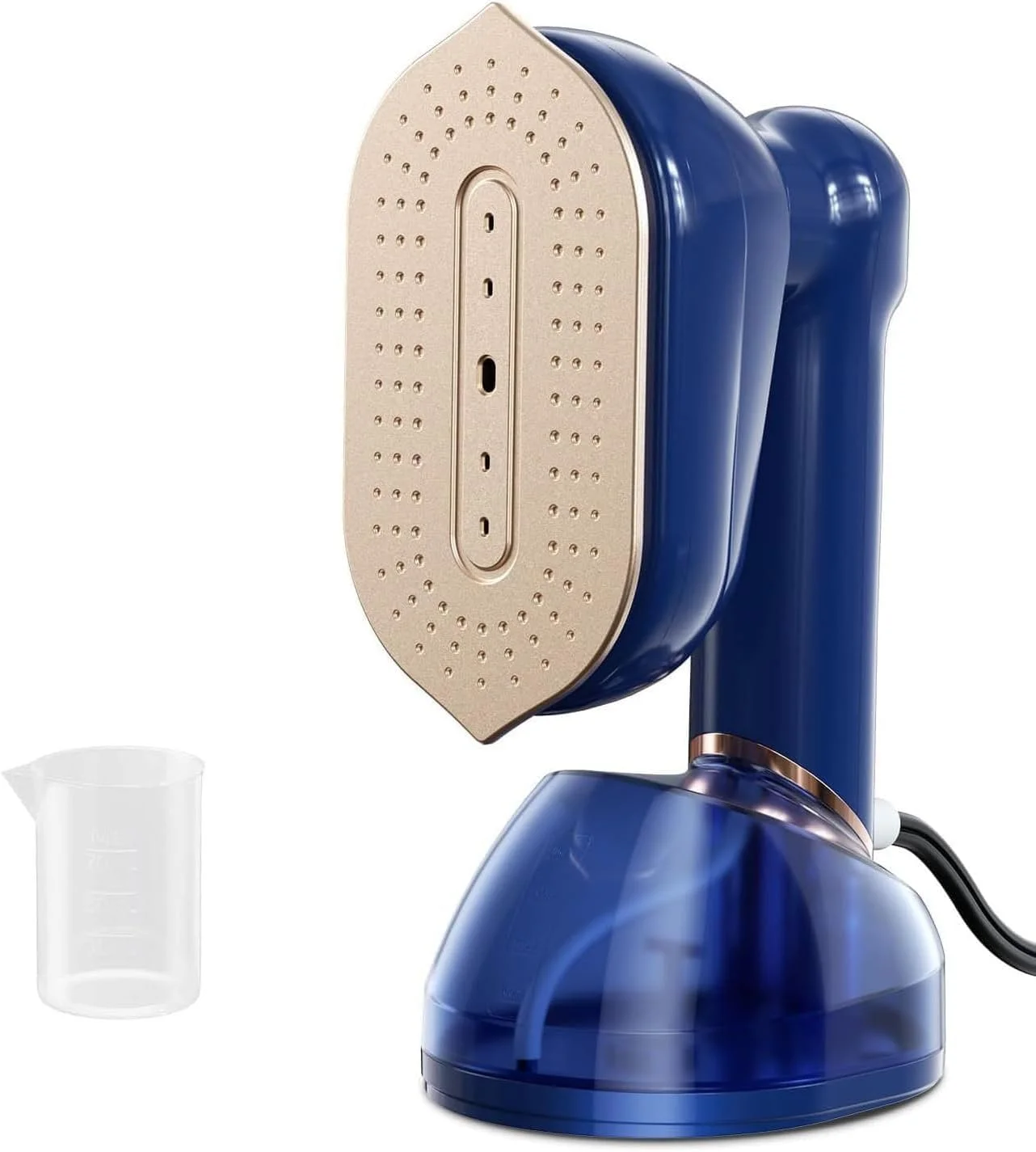 بخارگر لباس، بخارگر مسافرتی و اتو 2 در 1، بخارگر دستی 1050 واتی - گرم شدن در 20 ثانیه، مخزن بزرگ 230 میلی لیتری، دسته چرخان 180 درجه، از بین برنده چین و چروک لباس برای مسافرت در منزل، دوشاخه UK