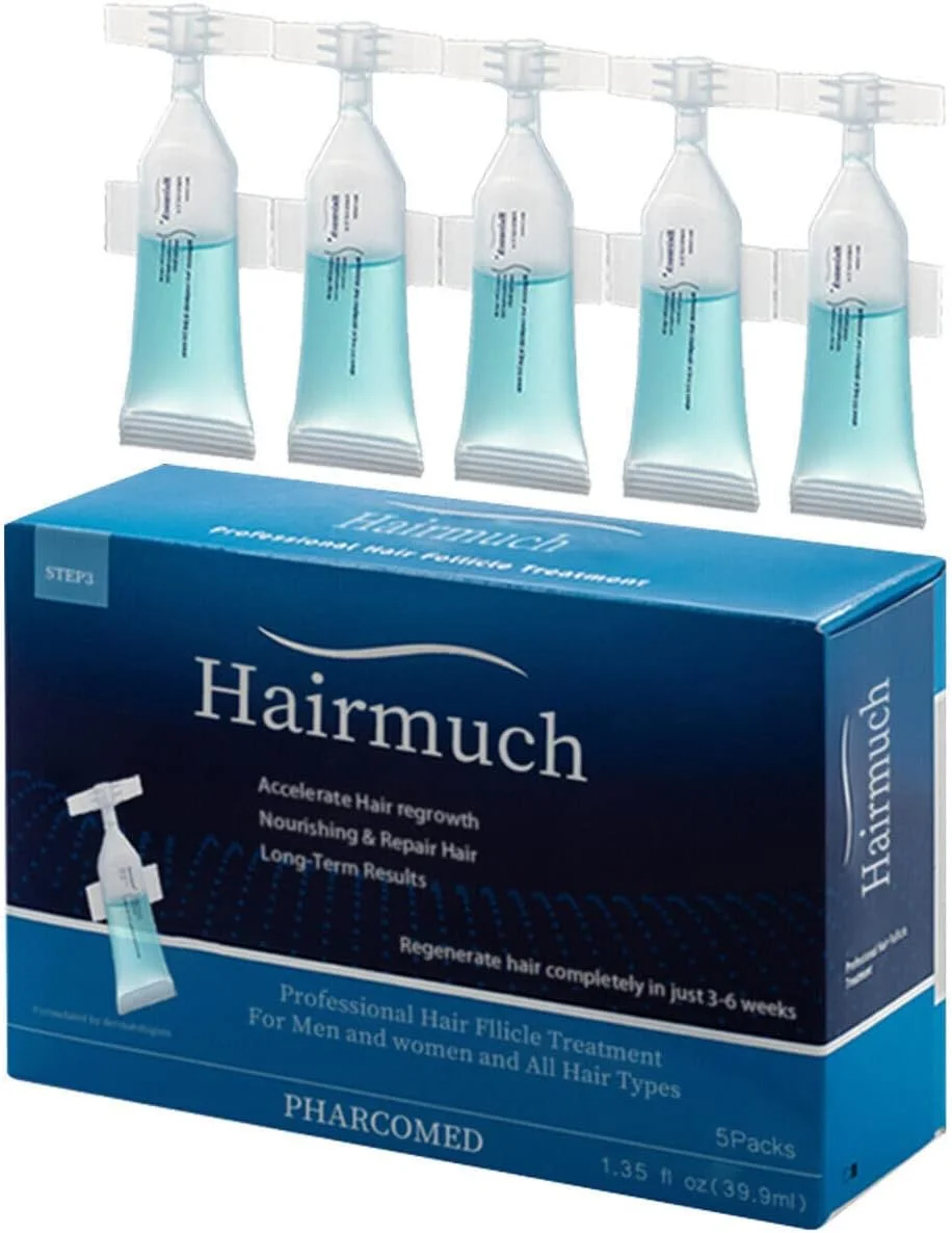 لوسیون سرم آمپول رشد مو Hairmuch، لوسیون آمپول رشد مو Hairmuch، لوسیون سرم آمپول رشد مو، سرم رشد مو Hairmuch، درمان ریزش مو برای زنان و مردان (1 جعبه)