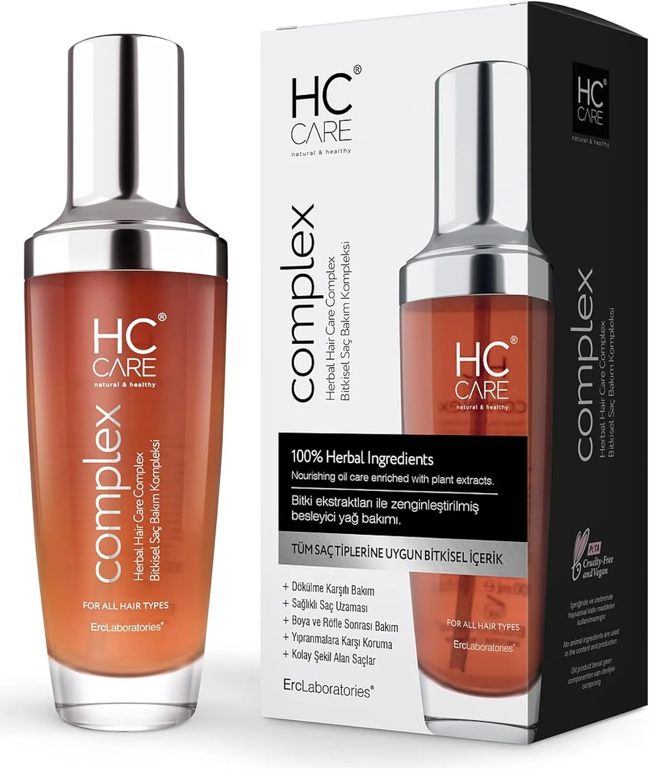 لوسیون موی گیاهی HC Care COMPLEX با حجم 100 میلی لیتر. سرم تقویت کننده مو ضد وز، کاملا طبیعی | مناسب انواع مو، آسیب دیده، خشک، ضخیم کننده موهای نازک و کم پشت | ماسک موی مغذی، صاف کننده و افزایش دهنده رشد مو لوسیون موی گیاهی HC Care COMPLEX با حجم 100 میلی لیتر. سرم تقویت کننده مو ضد وز، کاملا طبیعی | مناسب انواع مو، آسیب دیده، خشک، ضخیم کننده موهای نازک و کم پشت | ماسک موی مغذی، صاف کننده و افزایش دهنده رشد مو