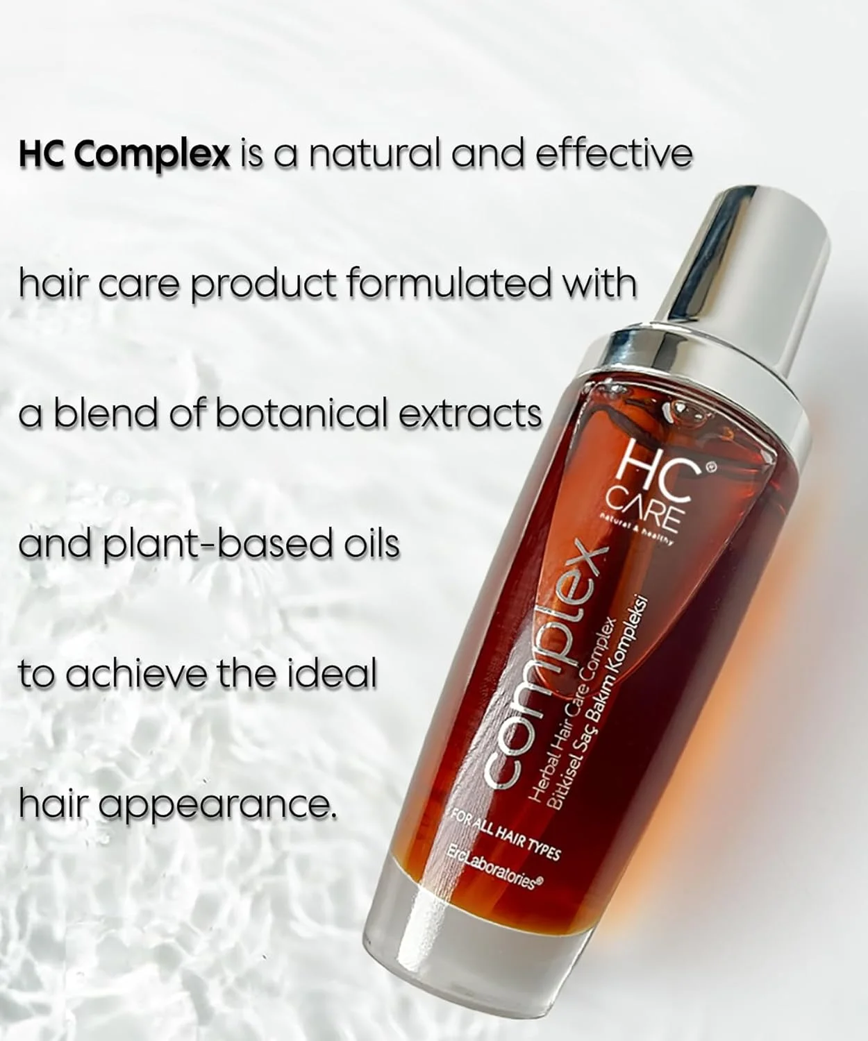 لوسیون موی گیاهی HC Care COMPLEX با حجم 100 میلی لیتر. سرم تقویت کننده مو ضد وز، کاملا طبیعی | مناسب انواع مو، آسیب دیده، خشک، ضخیم کننده موهای نازک و کم پشت | ماسک موی مغذی، صاف کننده و افزایش دهنده رشد مو لوسیون موی گیاهی HC Care COMPLEX با حجم 100 میلی لیتر. سرم تقویت کننده مو ضد وز، کاملا طبیعی | مناسب انواع مو، آسیب دیده، خشک، ضخیم کننده موهای نازک و کم پشت | ماسک موی مغذی، صاف کننده و افزایش دهنده رشد مو