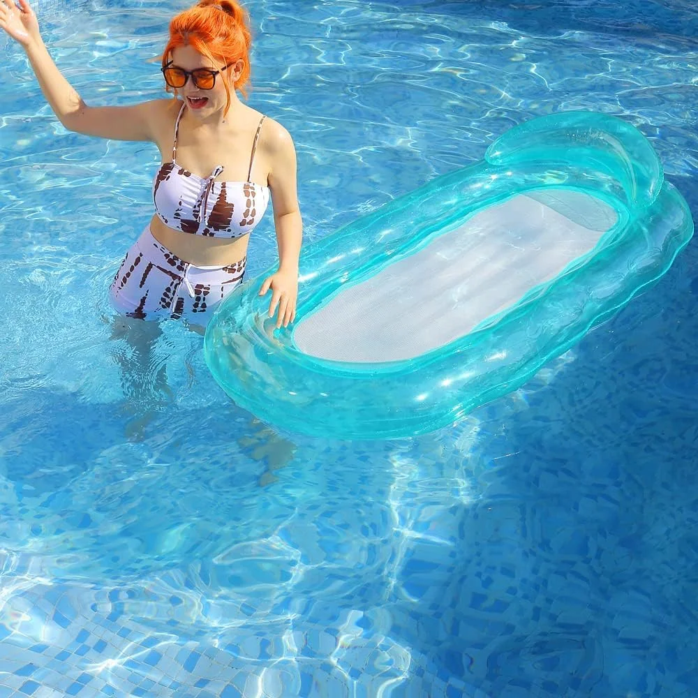 تخت آفتاب گرفتن بادی بزرگ Azonee با تکیه گاه سر، تشک بادی شناور استخر، مناسب بزرگسالان و کودکان، اسباب بازی های ساحلی تابستانی برای مهمانی، استراحت و تفریح در تعطیلات