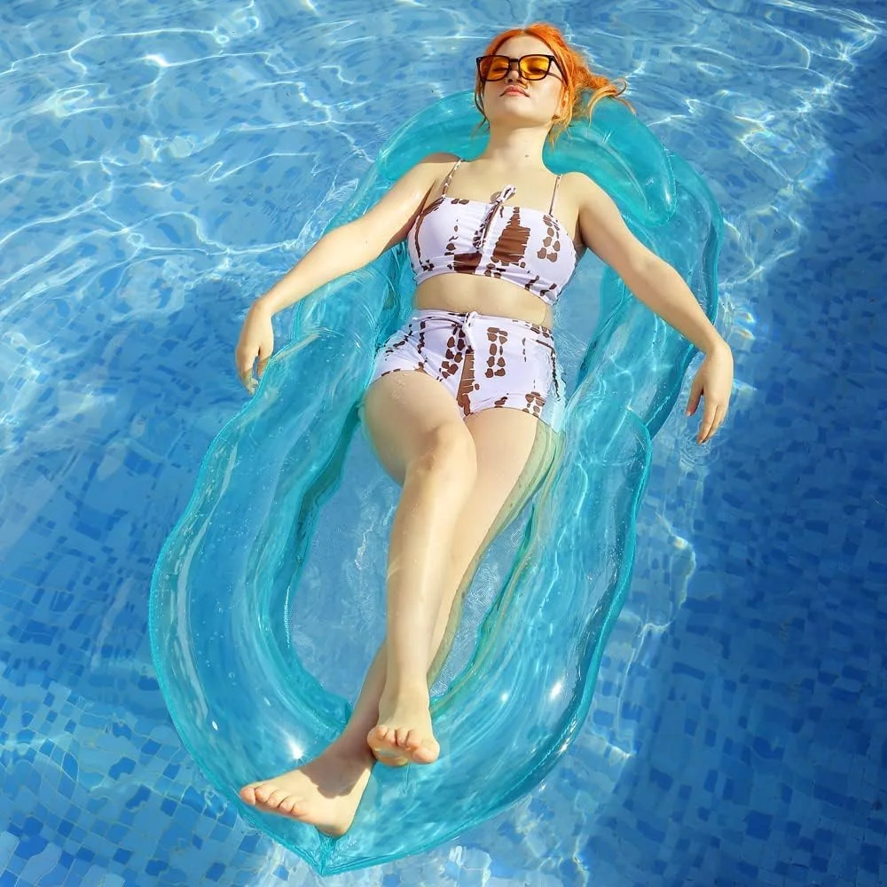 تخت آفتاب گرفتن بادی بزرگ Azonee با تکیه گاه سر، تشک بادی شناور استخر، مناسب بزرگسالان و کودکان، اسباب بازی های ساحلی تابستانی برای مهمانی، استراحت و تفریح در تعطیلات