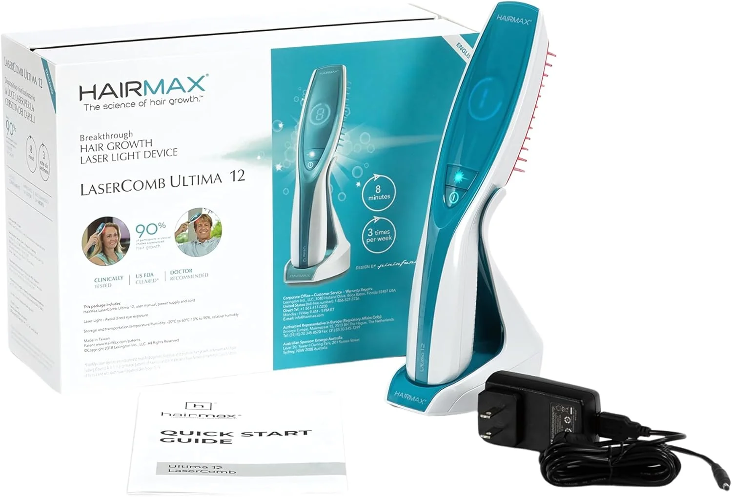 شانه لیزری Hairmax Ultima 12 دارای تاییدیه FDA، کمک به تحریک رشد مو و معکوس کردن ریزش و نازک شدن مو، احیای فولیکول های مو، افزایش تراکم و پرپشتی مو برای آقایان و بانوان شانه لیزری Hairmax Ultima 12 دارای تاییدیه FDA، کمک به تحریک رشد مو و معکوس کردن ریزش و نازک شدن مو، احیای فولیکول های مو، افزایش تراکم و پرپشتی مو برای آقایان و بانوان