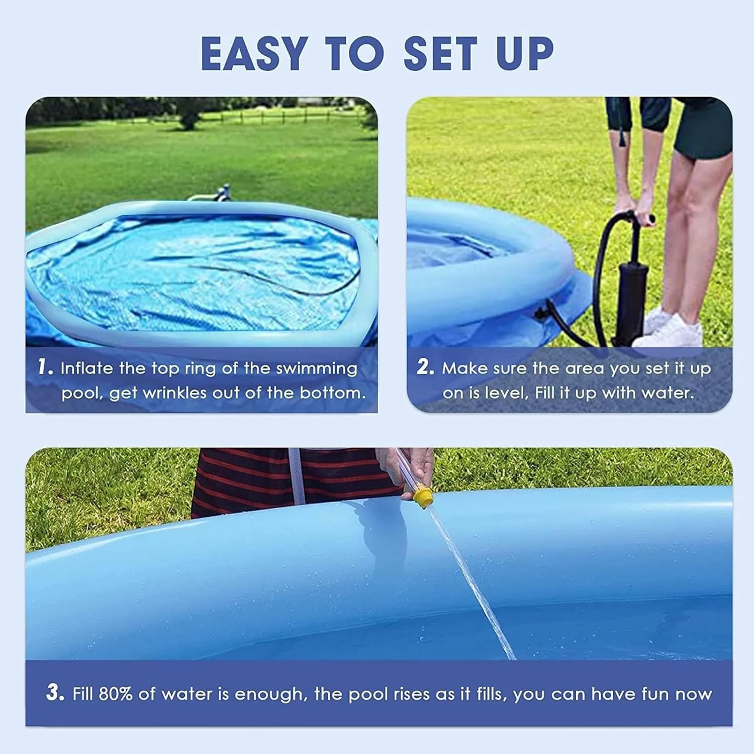 استخر بادی بئونتی، استخر بادی گرد 1.8 متری به همراه پمپ، استخر بادی بادوام و ضخیم برای کودکان و بزرگسالان، استخر شنای خانوادگی برای مهمانی آب تابستانی در چمن باغ (گرد 1.8 متری) استخر بادی بئونتی، استخر بادی گرد 1.8 متری به همراه پمپ، استخر بادی بادوام و ضخیم برای کودکان و بزرگسالان، استخر شنای خانوادگی برای مهمانی آب تابستانی در چمن باغ (گرد 1.8 متری)