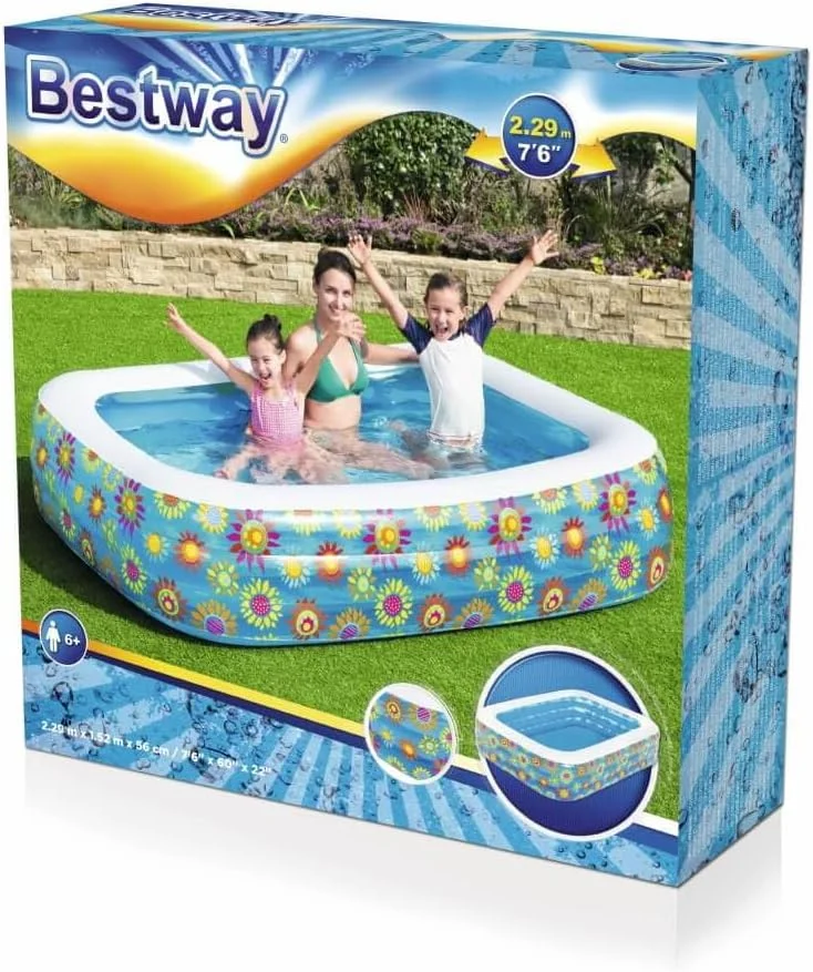 استخر بادی خانوادگی بست وی مدل Happy Flora با قطر 2.29 متر استخر بادی خانوادگی بست وی مدل Happy Flora با قطر 2.29 متر
