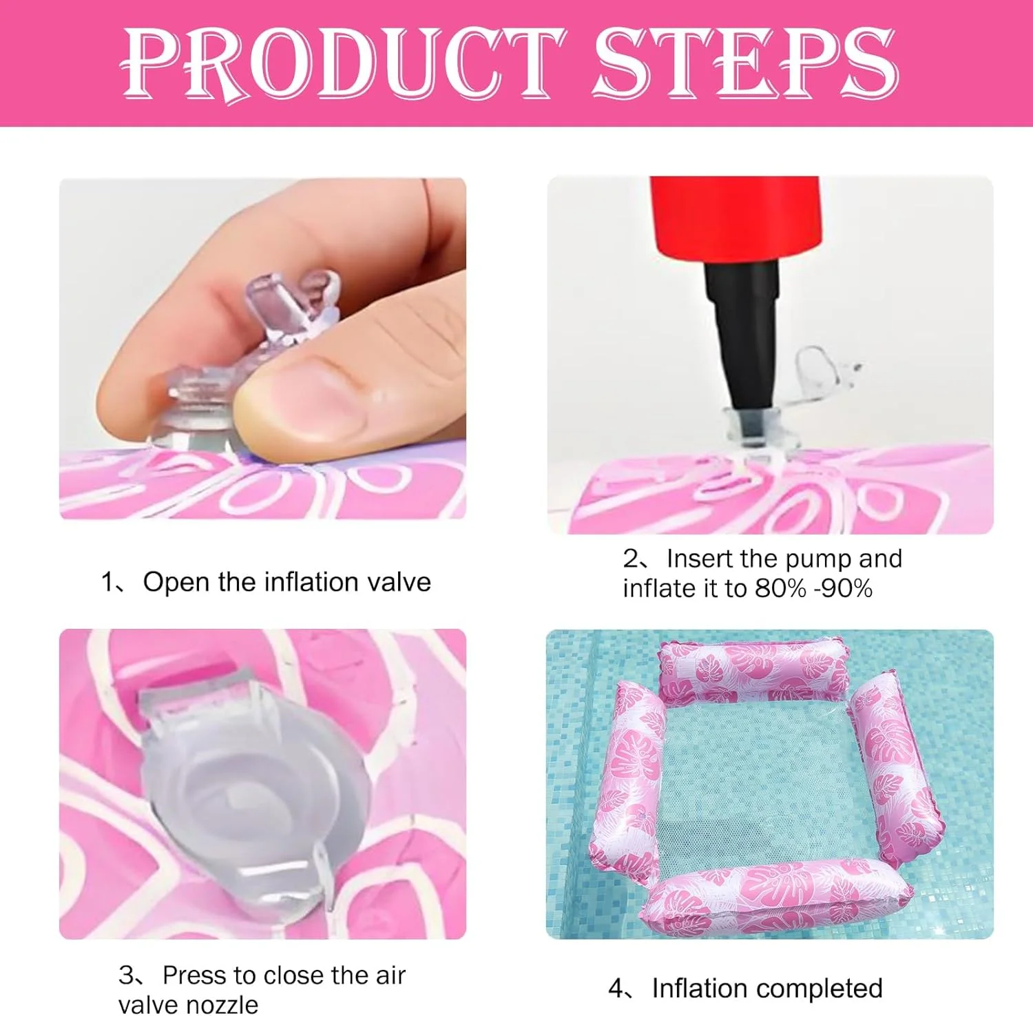 بسته 2 عددی تخت آفتاب بادی استخر، صندلی توری شناور چند منظوره 4 در 1 برای بزرگسالان، ایده آل برای مهمانی های استخر، رویدادهای تابستانی و استراحت در کنار آب