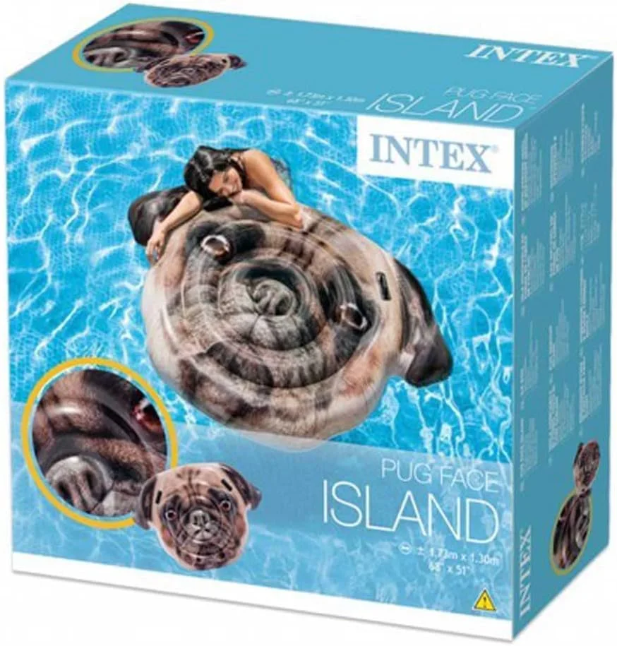 تشک بادی طرح سگ پاگ اینتکس، ابعاد 173cm x 130cm. ایده آل برای استخر. تشک بادی طرح سگ پاگ اینتکس، ابعاد 173cm x 130cm. ایده آل برای استخر.