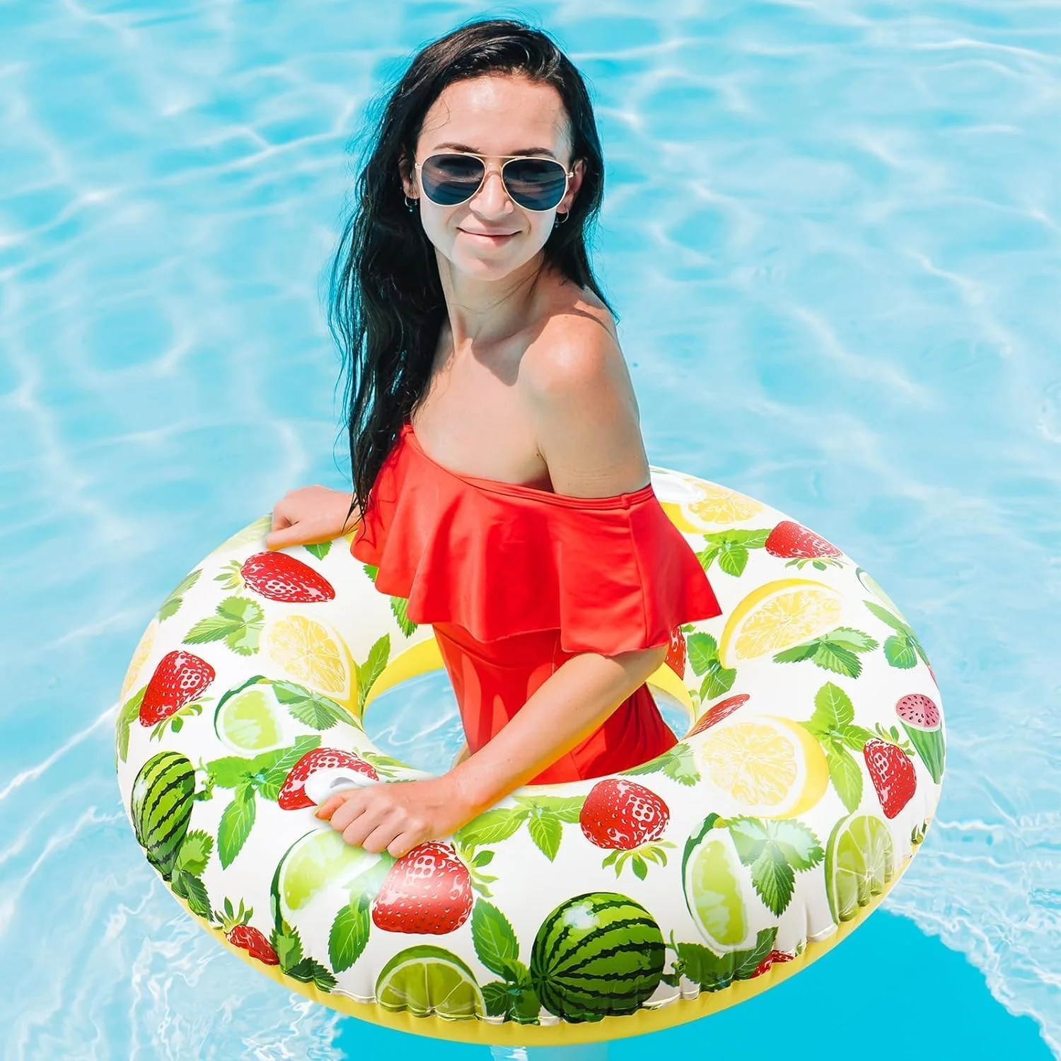 تیوپ بادی استخر بزرگ KASTWAVE بسته 2 عددی با دستگیره، تیوپ های بادی استخر 47 اینچی برای بزرگسالان و نوجوانان، شناورهای استخر سایز بزرگسال برای لوازم مهمانی ساحلی و استراحت در استخر تابستانی تیوپ بادی استخر بزرگ KASTWAVE بسته 2 عددی با دستگیره، تیوپ های بادی استخر 47 اینچی برای بزرگسالان و نوجوانان، شناورهای استخر سایز بزرگسال برای لوازم مهمانی ساحلی و استراحت در استخر تابستانی