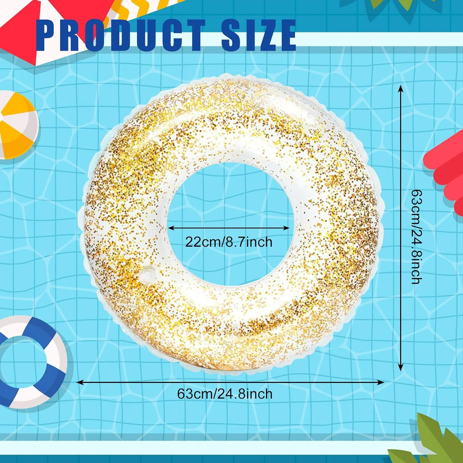 والاین 4 عدد اسباب بازی بادی شناور استخر، حلقه های شنا، تیوب استخر برای نوجوانان پسران دختران مهمانی ساحلی استخر شنا در فضای باز تابستانی والاین 4 عدد اسباب بازی بادی شناور استخر، حلقه های شنا، تیوب استخر برای نوجوانان پسران دختران مهمانی ساحلی استخر شنا در فضای باز تابستانی