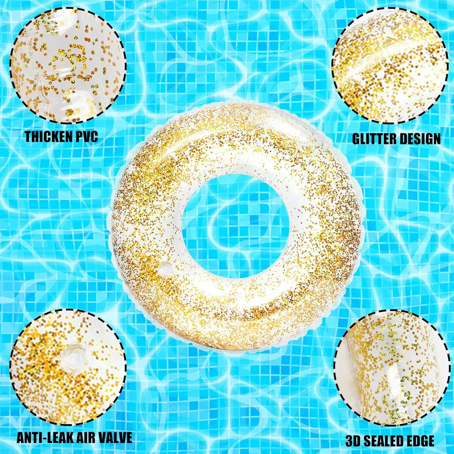 والاین 4 عدد اسباب بازی بادی شناور استخر، حلقه های شنا، تیوب استخر برای نوجوانان پسران دختران مهمانی ساحلی استخر شنا در فضای باز تابستانی والاین 4 عدد اسباب بازی بادی شناور استخر، حلقه های شنا، تیوب استخر برای نوجوانان پسران دختران مهمانی ساحلی استخر شنا در فضای باز تابستانی