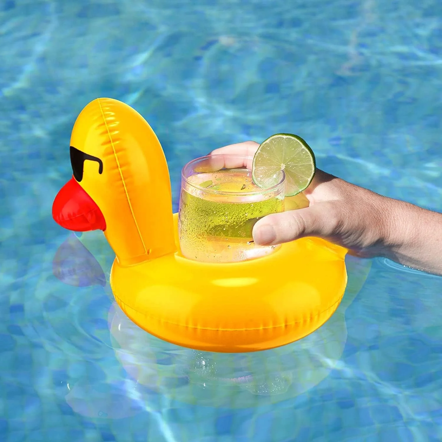 نگهدارنده نوشیدنی بادی TERRIFI، ست نگهدارنده نوشیدنی زیبا و قابل استفاده مجدد، شناور نوشیدنی، زیر لیوانی بادی استخر برای مهمانی استخر، برای لوازم مهمانی اسباب بازی سرگرم کننده ساحل استخر تابستانی 12 عددی