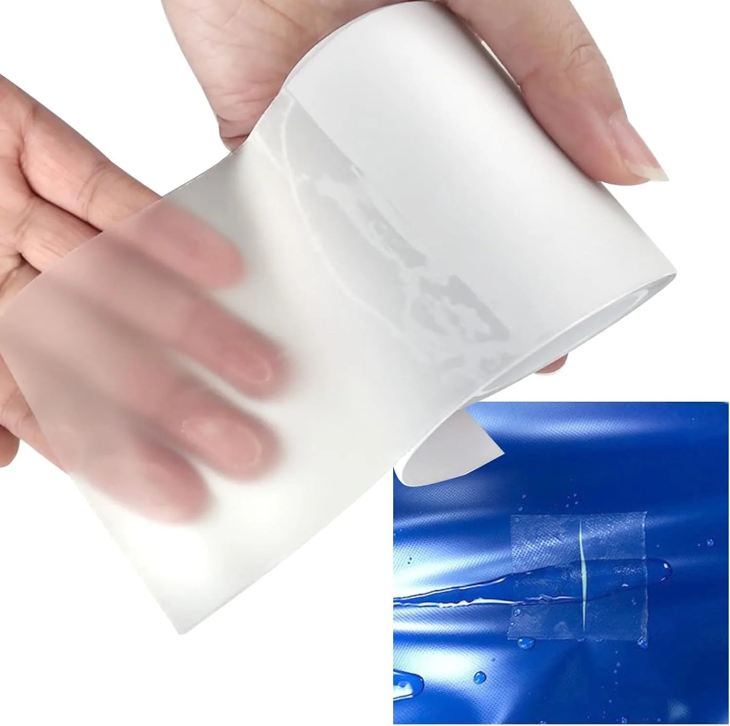 نوار تعمیر TPU خود چسب ضد آب T Tersely برای وسایل بادی - مناسب برای حلقه های شنا، چادرهای بادی، سایبان ها، تخت های بادی و موارد دیگر - 15CM*1M نوار تعمیر TPU خود چسب ضد آب T Tersely برای وسایل بادی - مناسب برای حلقه های شنا، چادرهای بادی، سایبان ها، تخت های بادی و موارد دیگر - 15CM*1M